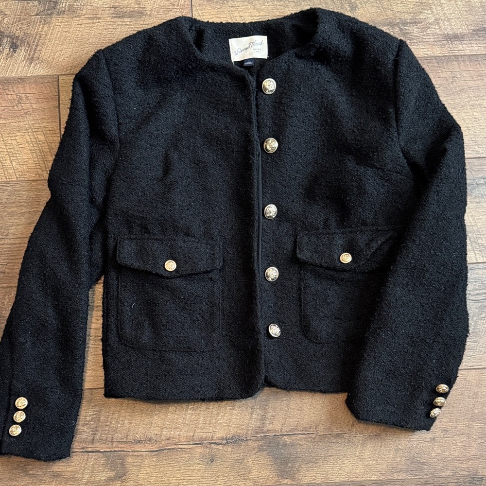 Universal Thread Black Blazer with Gold Buttons